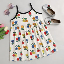 Load image into Gallery viewer, CrayonFlakes Soft and comfortable Floral Printed Dress / Frock - Offwhite