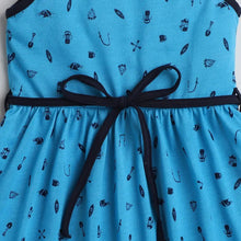 Load image into Gallery viewer, CrayonFlakes Soft and comfortable Abstract Printed with Belt Dress / Frock