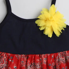 Load image into Gallery viewer, CrayonFlakes Soft and comfortable Abstract Printed Strap Dress / Frock