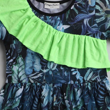 Load image into Gallery viewer, CrayonFlakes Soft and comfortable Forest Printed Front Frill Dress / Frock