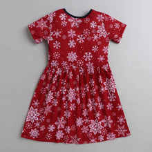 Load image into Gallery viewer, CrayonFlakes Soft and comfortable Stars Printed Front Frill Dress / Frock