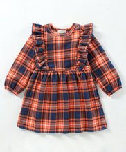 Load image into Gallery viewer, Checkered Polar Fleece Dress Cotton Leggings Set