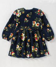 Load image into Gallery viewer, Floral Polar Fleece Dress Cotton Leggings Set