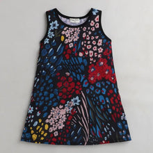 Load image into Gallery viewer, CrayonFlakes Soft and comfortable Floral Printed Dress / Frock - Black