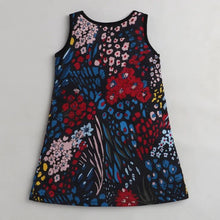 Load image into Gallery viewer, CrayonFlakes Soft and comfortable Floral Printed Dress / Frock - Black