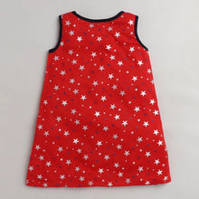 Load image into Gallery viewer, CrayonFlakes Soft and comfortable Stars Printed Dress / Frock - Red