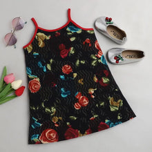 Load image into Gallery viewer, CrayonFlakes Soft and comfortable Floral Printed Closed Strap Dress / Frock