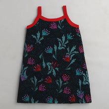 Load image into Gallery viewer, CrayonFlakes Soft and comfortable Floral and Polka Closed Strap Dress / Frock
