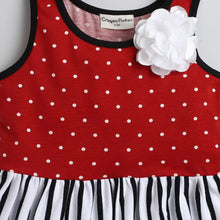 Load image into Gallery viewer, CrayonFlakes Soft and comfortable Polka with Stripes Printed Dress / Frock