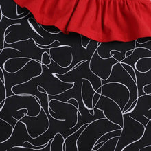 Load image into Gallery viewer, CrayonFlakes Soft and comfortable Abstract Front Frill Single Strap Dress / Frock