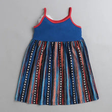 Load image into Gallery viewer, CrayonFlakes Soft and comfortable Abstract Printed Strap Dress / Frock