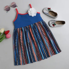 Load image into Gallery viewer, CrayonFlakes Soft and comfortable Abstract Printed Strap Dress / Frock