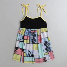 Load image into Gallery viewer, CrayonFlakes Soft and comfortable Abstract Printed Open Strap Dress / Frock