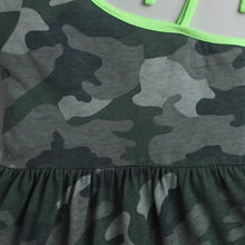 Load image into Gallery viewer, CrayonFlakes Soft and comfortable Camouflage Open Strap Sleeve Dress / Frock