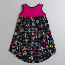 Load image into Gallery viewer, CrayonFlakes Soft and comfortable Abstract High Low Sleeveless Dress / Frock