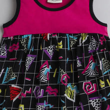 Load image into Gallery viewer, CrayonFlakes Soft and comfortable Abstract High Low Sleeveless Dress / Frock