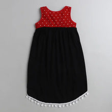 Load image into Gallery viewer, CrayonFlakes Soft and comfortable Polka High Low Sleeveless Dress / Frock