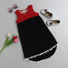 Load image into Gallery viewer, CrayonFlakes Soft and comfortable Polka High Low Sleeveless Dress / Frock