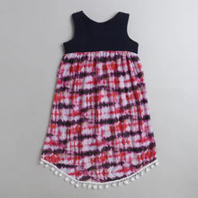 Load image into Gallery viewer, CrayonFlakes Soft and comfortable Abstract High Low Sleeveless Dress / Frock