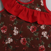 Load image into Gallery viewer, CrayonFlakes Soft and comfortable Floral with Front Frill Dress / Frock