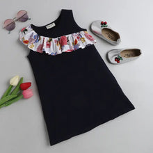 Load image into Gallery viewer, CrayonFlakes Soft and comfortable Solid with Front Frill Dress / Frock