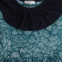 Load image into Gallery viewer, CrayonFlakes Soft and comfortable Floral Printed Neck Frill Dress / Frock
