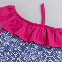 Load image into Gallery viewer, CrayonFlakes Soft and comfortable Abstract with Front Frill Dress / Frock