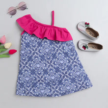 Load image into Gallery viewer, CrayonFlakes Soft and comfortable Abstract with Front Frill Dress / Frock