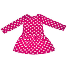 Load image into Gallery viewer, CrayonFlakes Soft and comfortable CrayonFlakes Kids Wear for Girls Pink Full Sleeves Fleece Frock