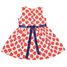 Load image into Gallery viewer, CrayonFlakes Soft and comfortable CrayonFlakes Kids Wear for Girls 100% Cotton Sleeveless Frock Apple Dress / Frock