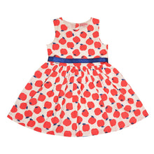 Load image into Gallery viewer, CrayonFlakes Soft and comfortable CrayonFlakes Kids Wear for Girls 100% Cotton Sleeveless Frock Apple Dress / Frock