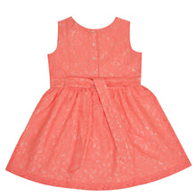 Load image into Gallery viewer, CrayonFlakes Soft and comfortable CrayonFlakes Kids Wear for Girls Net Fabric Sleeveless Frock Floral Dress / Frock