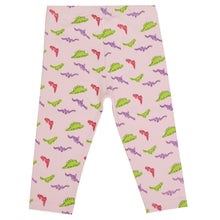 Load image into Gallery viewer, CrayonFlakes Soft and comfortable Crazy Dinosaur Light Pink Leggings