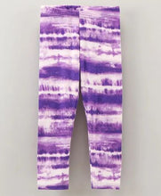 Load image into Gallery viewer, CrayonFlakes Soft and comfortable Tie and Dye Printed Leggings - Purple