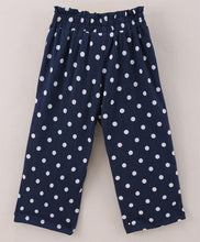 Load image into Gallery viewer, Polka Dots Belt Palazzo - Navy