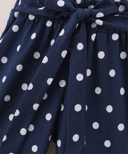 Load image into Gallery viewer, Polka Dots Belt Palazzo - Navy