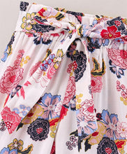 Load image into Gallery viewer, Floral Printed Belt Palazzo - Offwhite