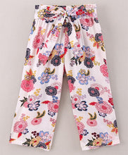 Load image into Gallery viewer, Floral Printed Belt Palazzo - Offwhite