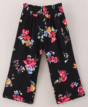 Load image into Gallery viewer, Floral Printed Belt Palazzo - Black