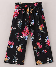 Load image into Gallery viewer, Floral Printed Belt Palazzo - Black