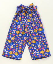 Load image into Gallery viewer, Floral Printed Belt Palazzo - Blue