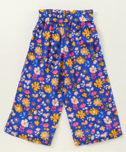 Load image into Gallery viewer, Floral Printed Belt Palazzo - Blue