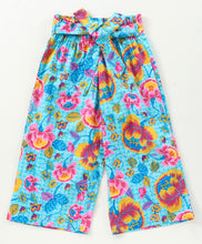 Load image into Gallery viewer, Floral Printed Belt Palazzo - Sea Green