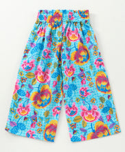 Load image into Gallery viewer, Floral Printed Belt Palazzo - Sea Green