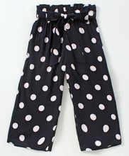 Load image into Gallery viewer, Polka Dots Printed Belt Palazzo - Black