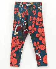 Load image into Gallery viewer, Floral Printed Leggings - Blue