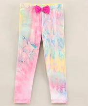 Load image into Gallery viewer, Tie and Dye with Bow Leggings