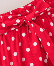 Load image into Gallery viewer, Polka Dots Belt Palazzo - Red