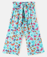 Load image into Gallery viewer, Butterfly Printed Belted Plazzo - Sea Green