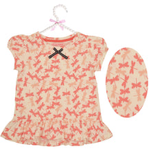 Load image into Gallery viewer, CrayonFlakes Soft and comfortable CrayonFlakes Kids Wear for Girls Cotton Pink Cream Night Suit Sleep Suit Set